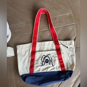 Damson Madder Canvas Bag- Embroidered Cotton Logo